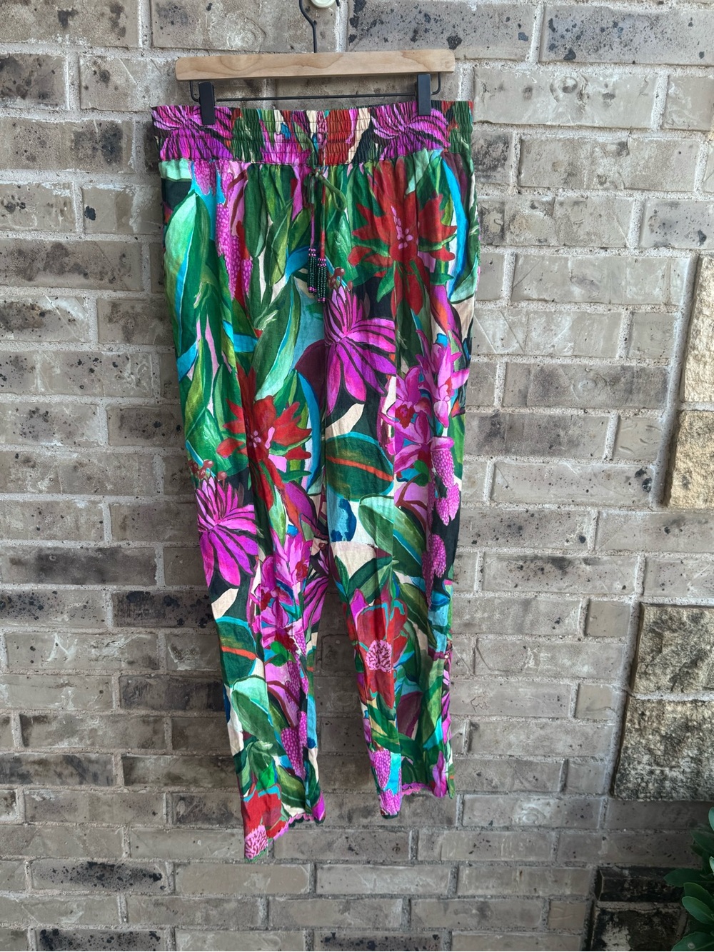 FARM RIO Jardín de Reve Floral-Print Pants XL NWOT - Picture 4 of 16